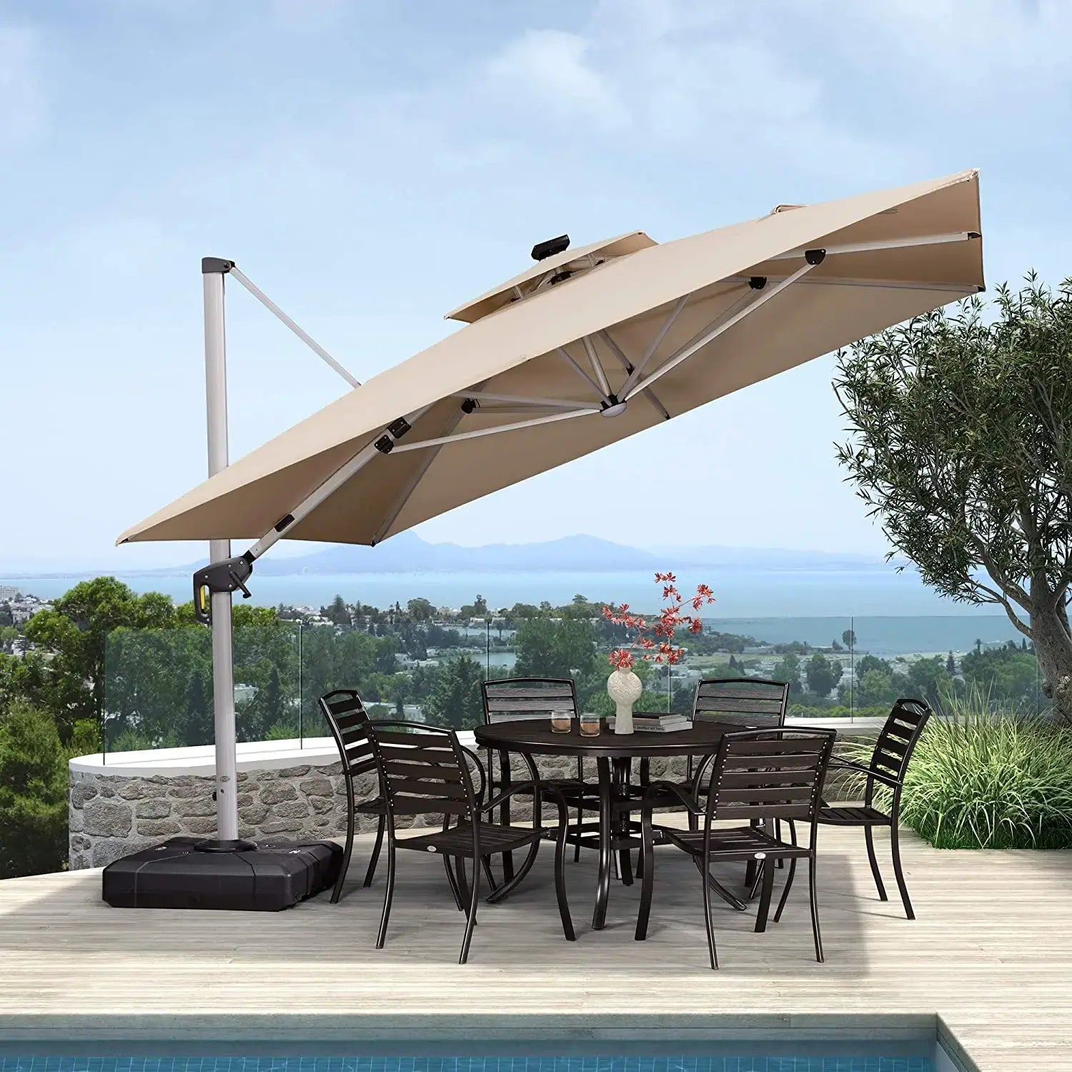 SolarGlow™ Solar-powered LED umbrella